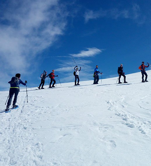 Raquetas de nieve, nivel III. Pico Cuyaralet