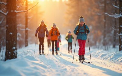 Otras formas de disfrutar la nieve para colegios y escolares: raquetas de nieve, raquetas y trineos, esquí de fondo